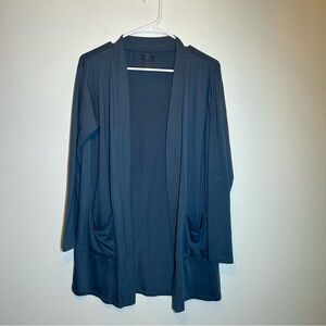 Live 2 Lounge Women's Blue Cardigan Sz S Open Front Sweater Pockets Lightweight